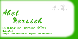 abel mersich business card